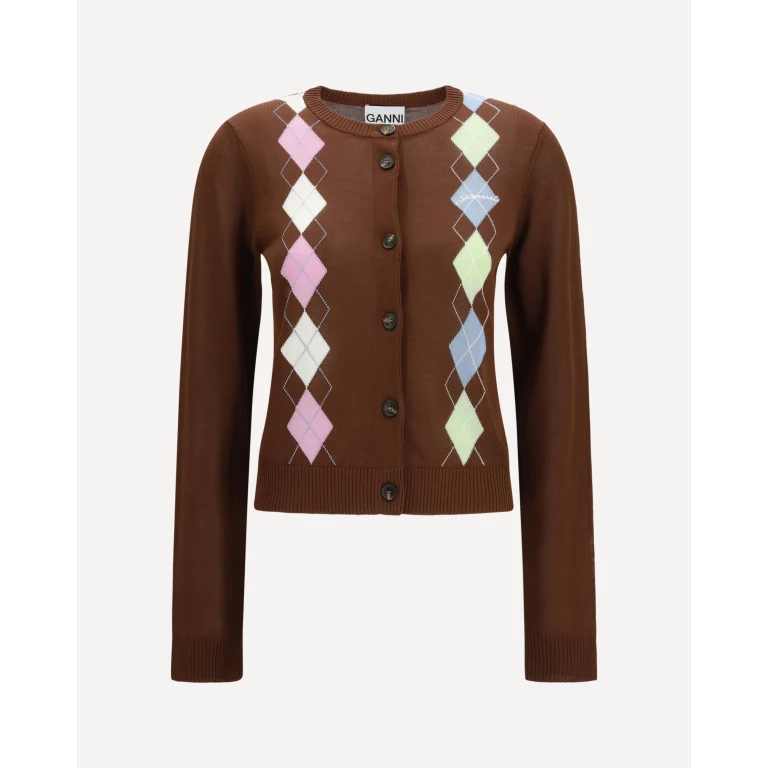 GANNI Diamond-pattern Cardigan Female XS