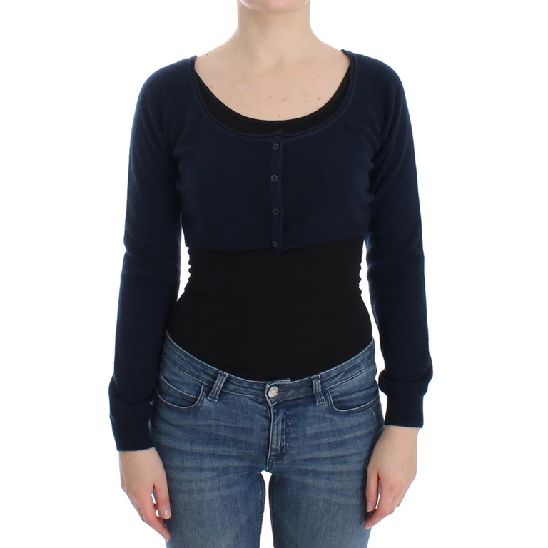 Ermanno Scervino Blue Cashmere Cardigan Sweater Wool Clothing - Women