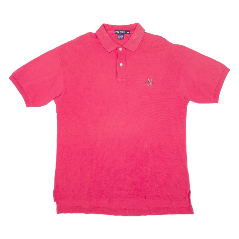 NAUTICA Mens Polo Shirt Pink M