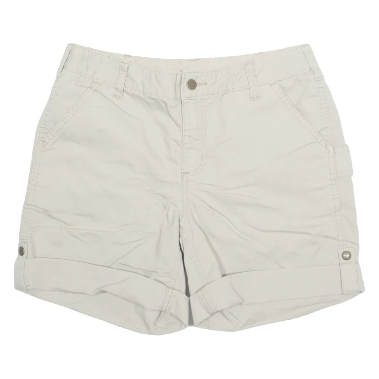 CARHARTT Turn Up Womens Utility Shorts Beige UK 10 W31