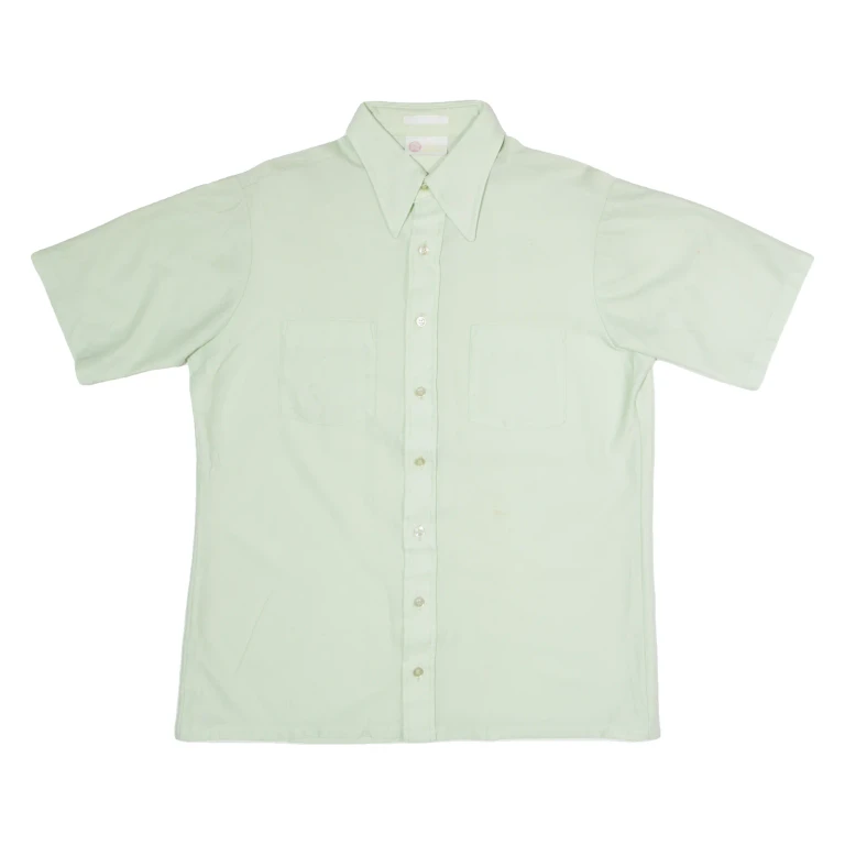 KINGS ROAD Mens Plain Shirt Green M
