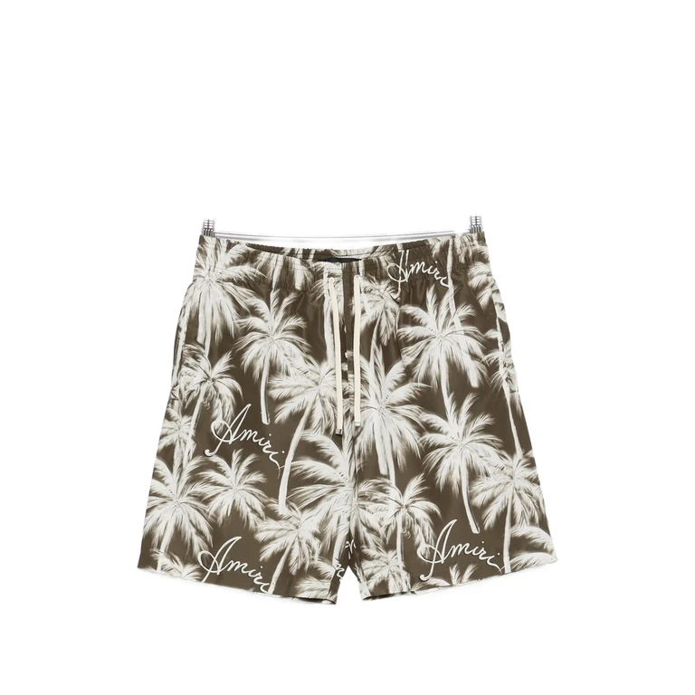 Amiri Palm-print Swim Shorts