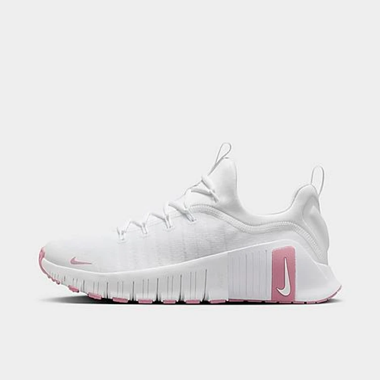 Nike Women's Free Metcon 6 Training Shoes in White/Elemental Pink Size: 5.0