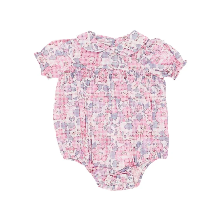 PESCIOLINO ROSSO Liberty cotton romper suit Kids 6M (36231)