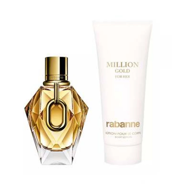Million Gold 2 Pcs Set for Women: 3 Oz Eau De Parfum Spray + 3.4 Body Lotion