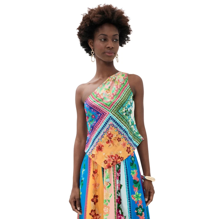 SALONI Madeline Top Bellis Harlequin Plmt 6