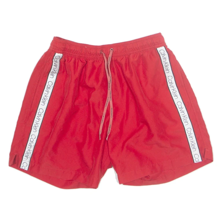 CALVIN KLEIN Mesh Lined Mens Swimming Shorts Red S W23