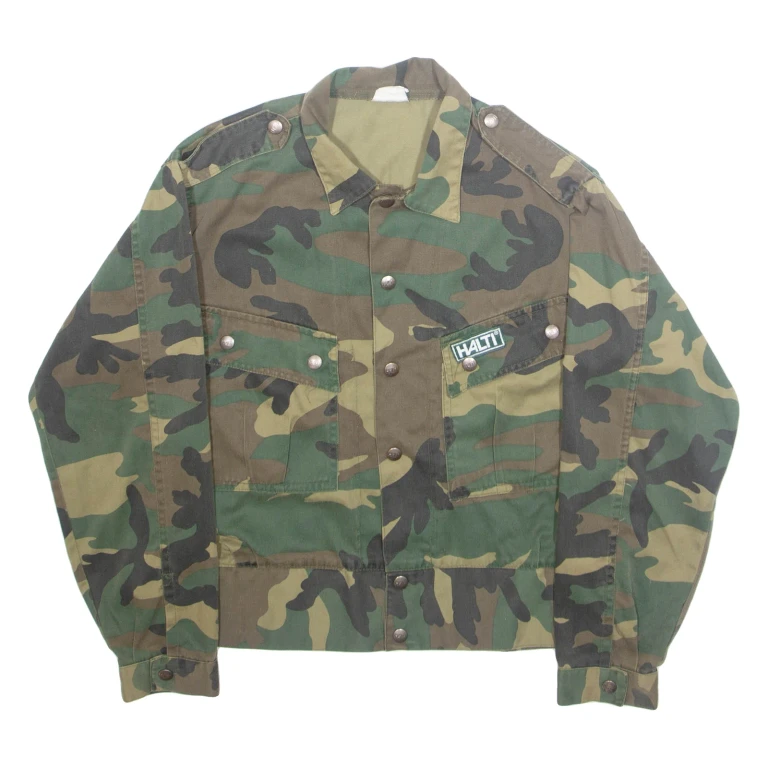 HALTI Mens Jacket Green Camouflage S