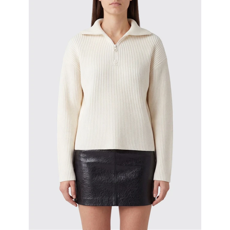 Ribbed Turtleneck Jumper in Pure Merino Wool with Half-Zip (326MPU278FI00850001)