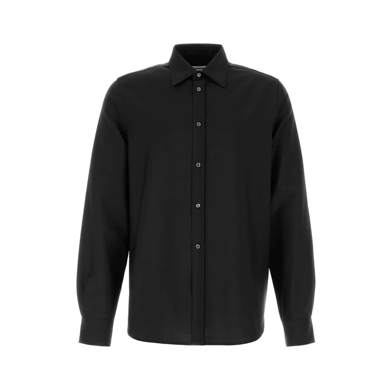 Jil Sander Black Wool Blend Shirt 001 Exterior: Virgin Mohair Camicie - Men