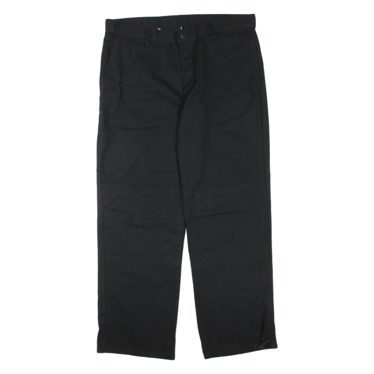 DICKIES Mens Trousers Black Regular Straight W36 L30