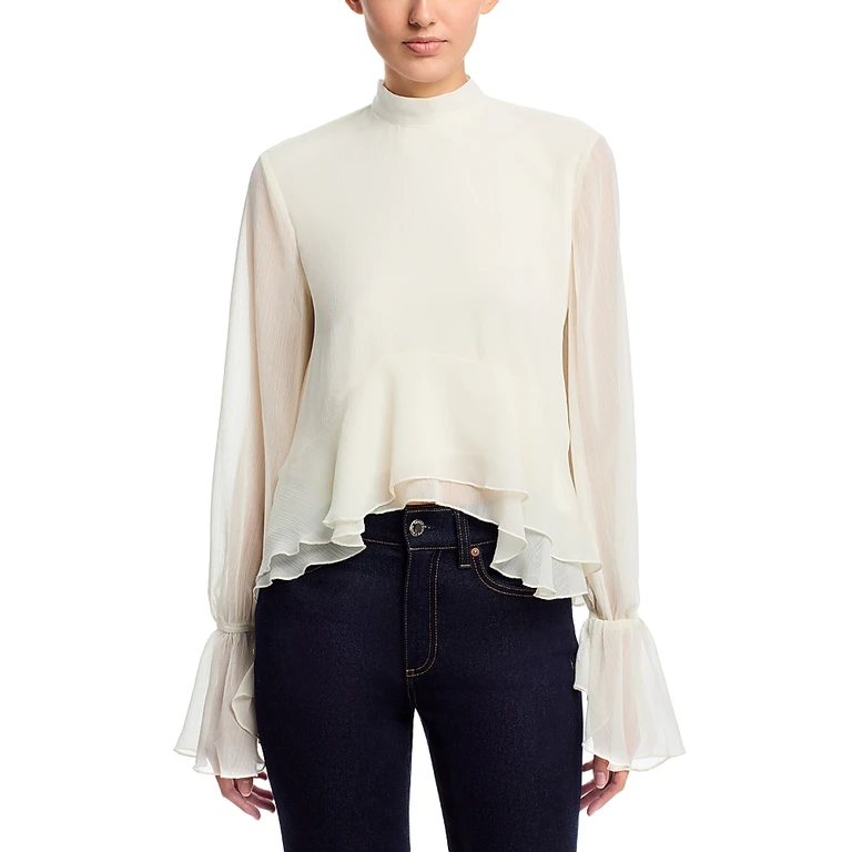 Area Stars Ruffle Trim Top