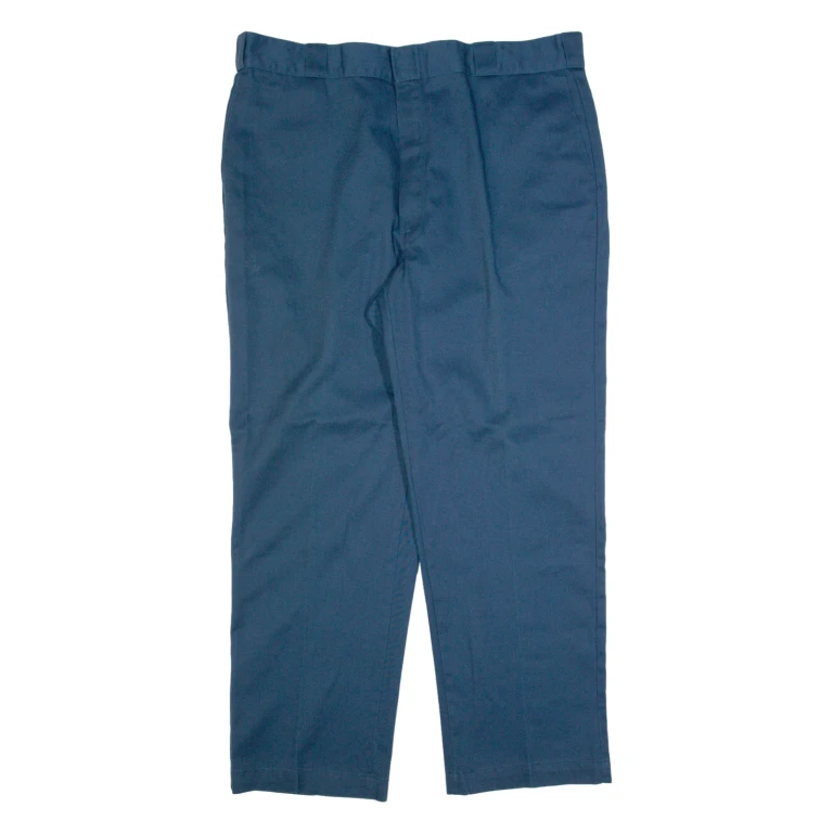 DICKIES Workwear Mens Trousers Blue Regular Straight W38 L30