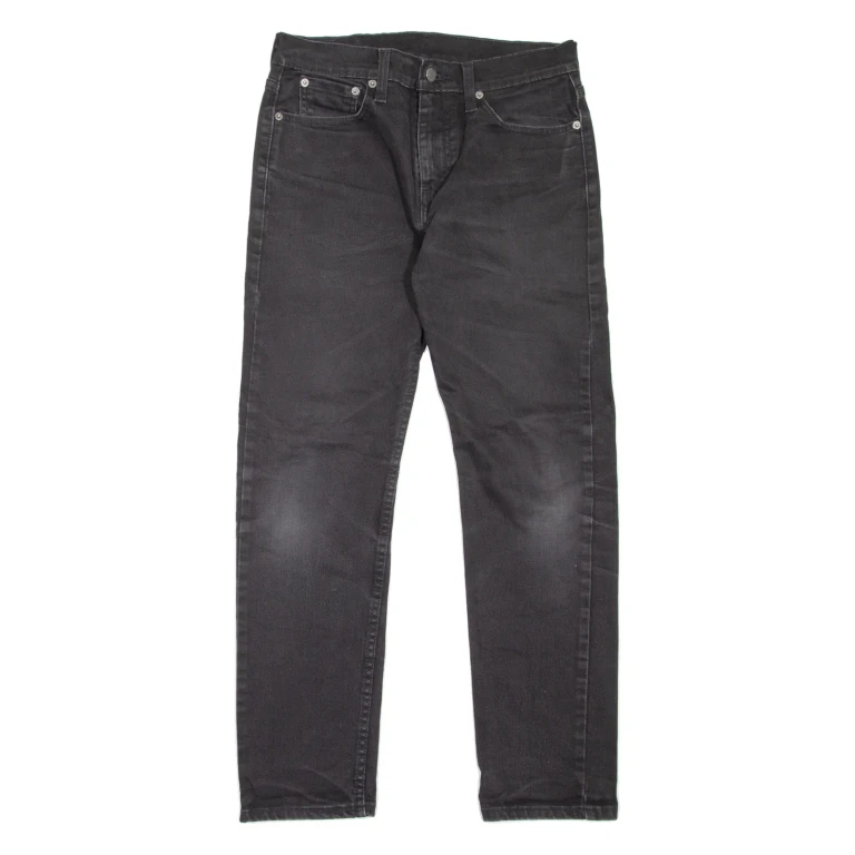 LEVI'S 502 Jeans Mens Black Regular Tapered W29 L30