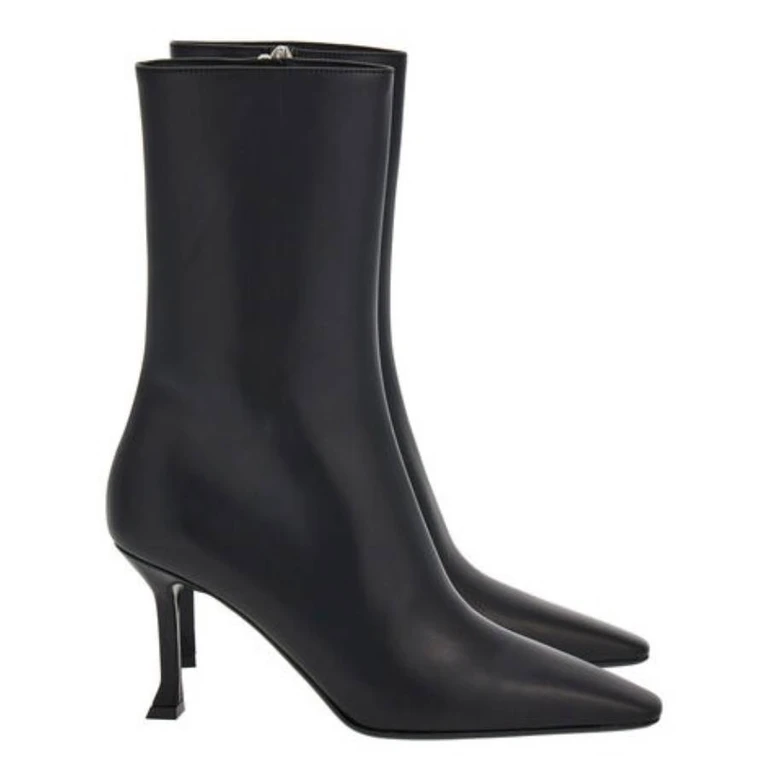 Ferragamo Selema Leather Ankle Boots, Size 7 C
