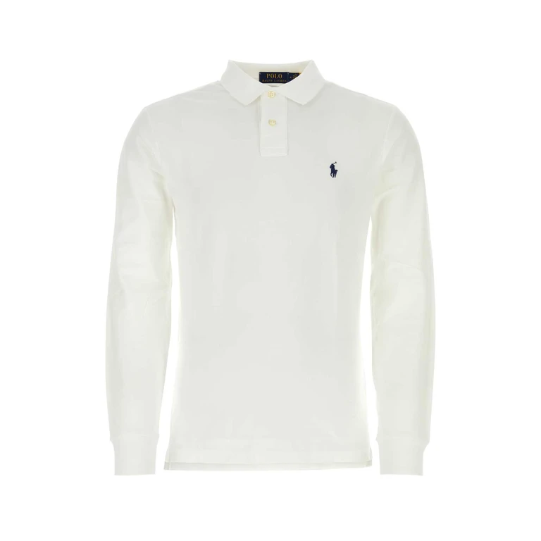 Polo Ralph Lauren White Piquet Polo Shirt Exterior: Cotton - Men