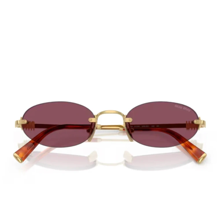 Miu Miu Miu 0mu A54s Logo Gold Metallo Sunglasses - Women