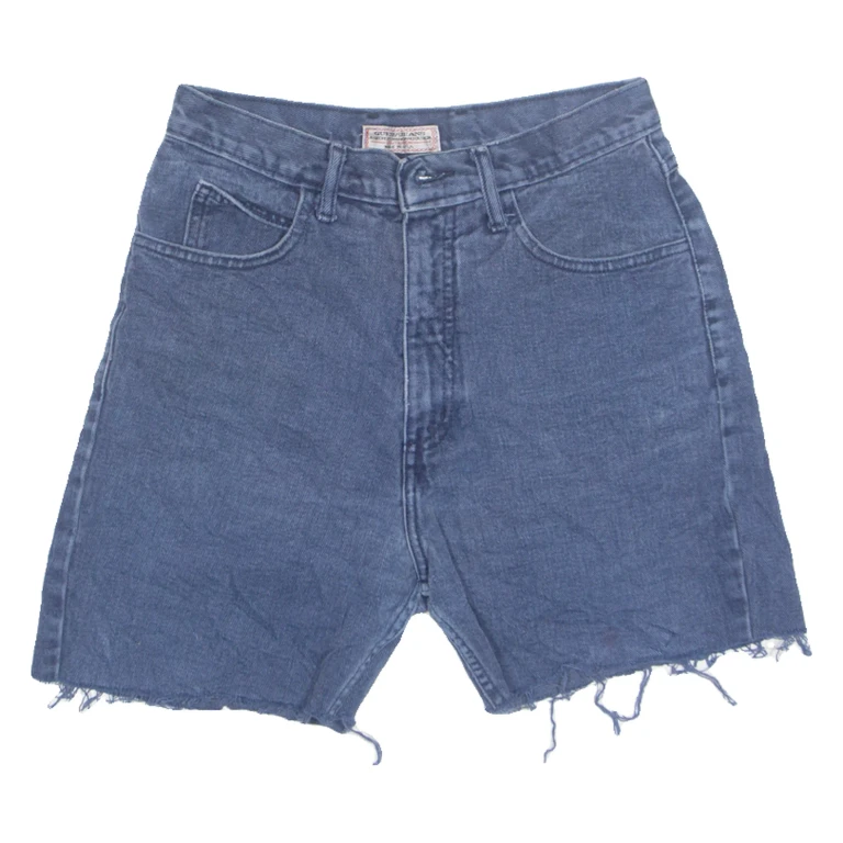 GUESS JEANS Cut Off Womens Denim Shorts Blue 90s M W30
