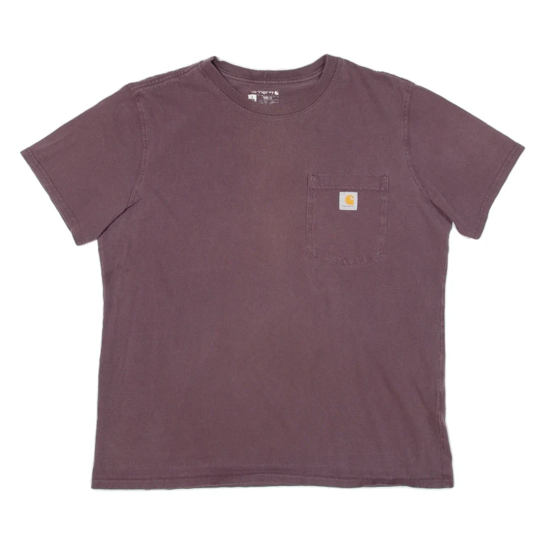 CARHARTT Loose Fit Womens T-Shirt Maroon L
