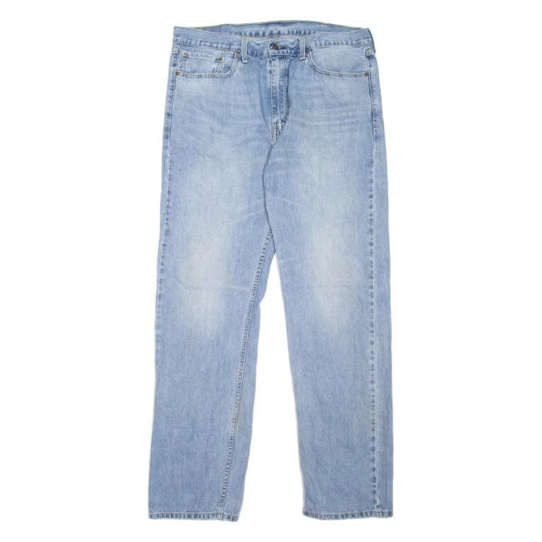 LEVI'S 505 Jeans Mens Blue Regular Straight Stone Wash W38 L34