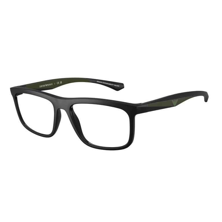 Demo Square Mens Eyeglasses EA3246 5001 55