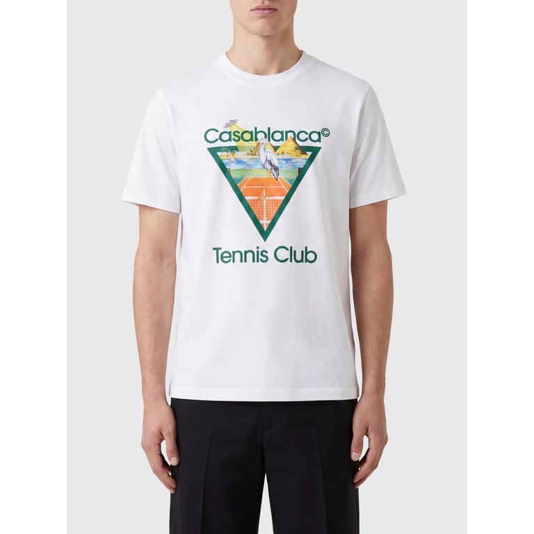 Organic Cotton Crew Neck T-Shirt with Logo Print (MPF26JTS00103)