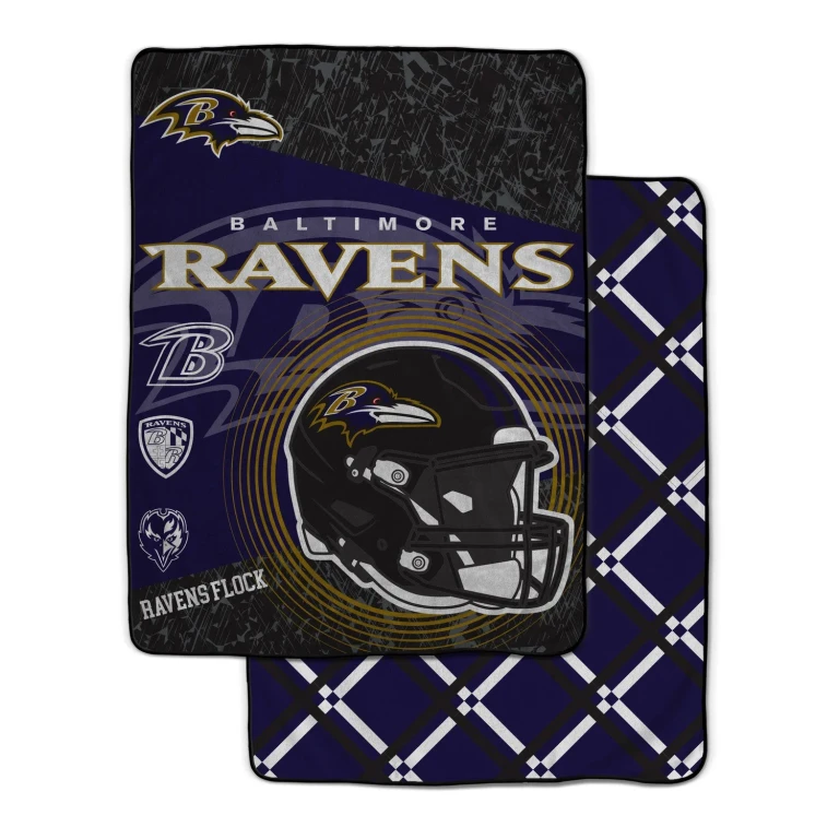NFL Team Helmet Fleece Blanket 60x80