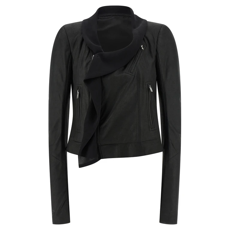 Rick Owens Black Lamb Leather Jacket Clothing - Women