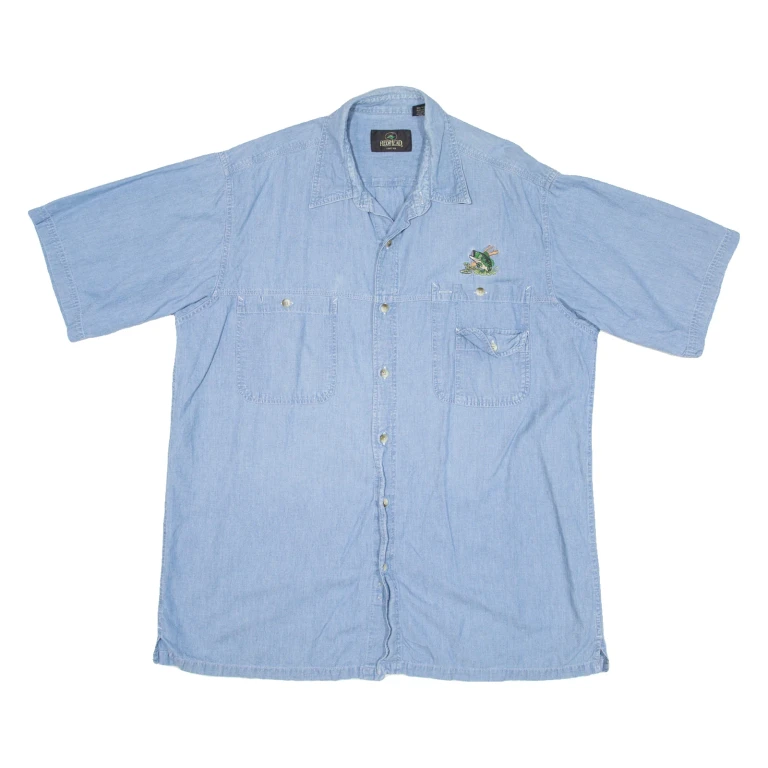 REDHEAD Mens Denim Shirt Blue XL