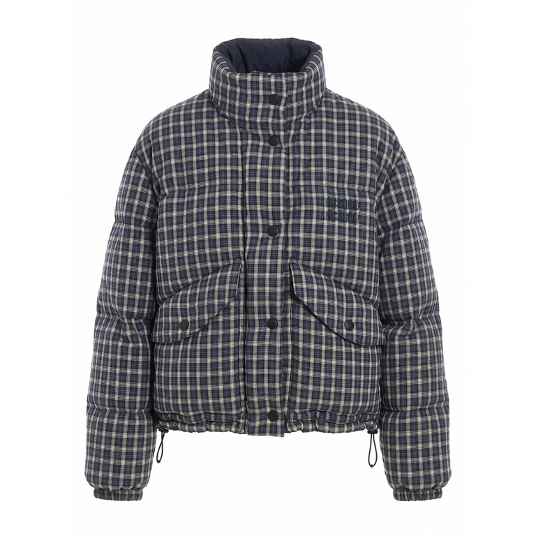 Miu Miu Checked Down Jacket