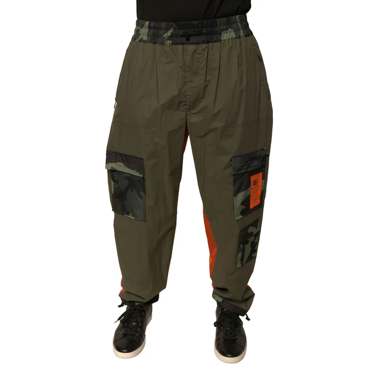 Dolce & Gabbana Multicolor Camouflage Jogger Cargo Pants Polyester Cotton Nylon - Men