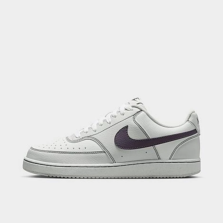Nike Women's Court Vision Low Next Nature CS Casual Shoes in Vast Grey/White/Anthracite Size: 5.0