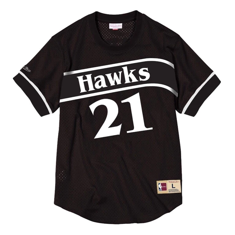 Men's NBA Mesh Name & Number Crew Neck Dominique Wilkins Hawks