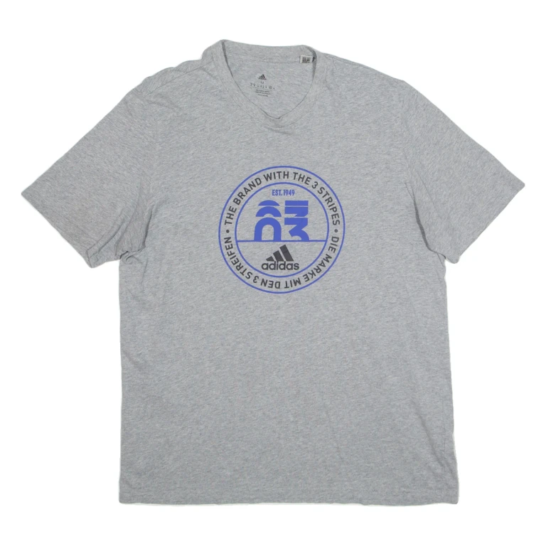 ADIDAS Mens T-Shirt Grey M