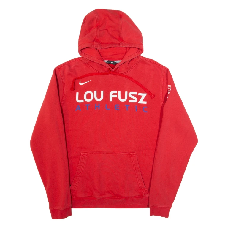 NIKE Lou Fusz Athletic Mens Red Hoodie USA S
