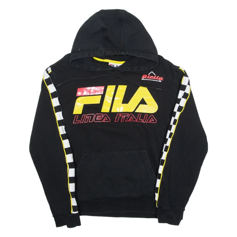 FILA Biella Mens Black Hoodie M