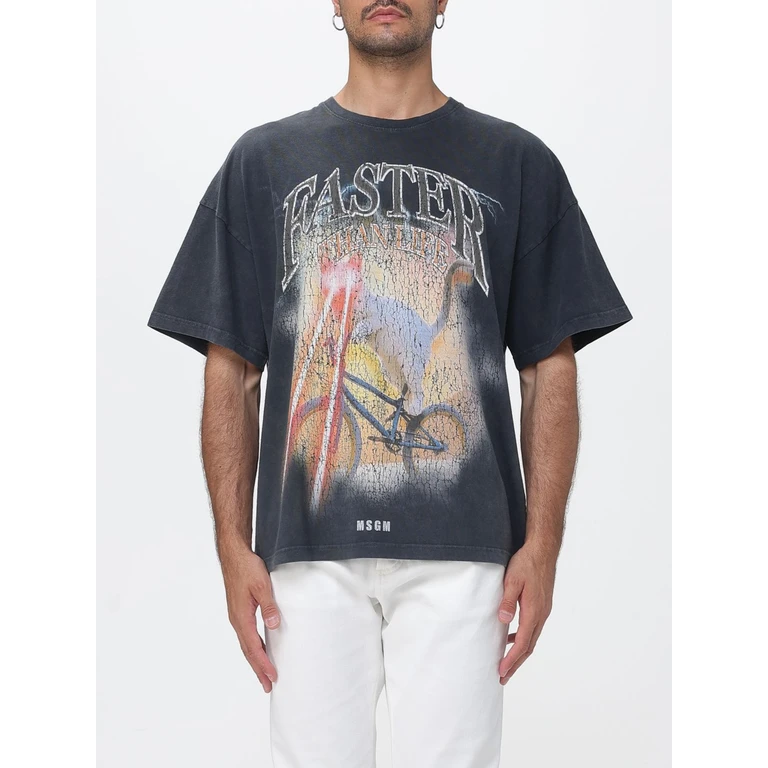 MSGM T-Shirt Men color Black (4040MM110SE26709198)