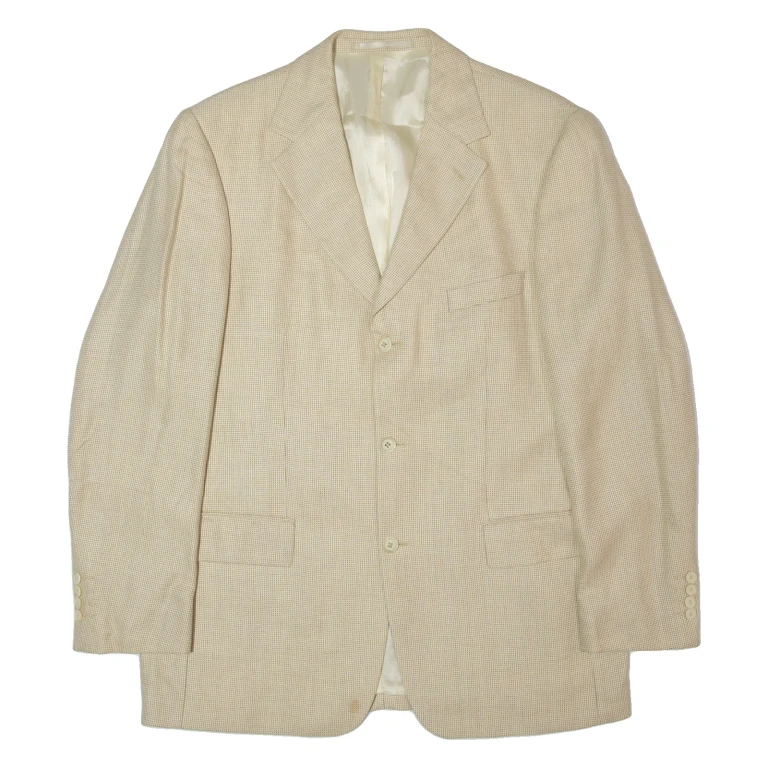 DANIEL HECHTER Mens Blazer Jacket Beige Wool 90s M