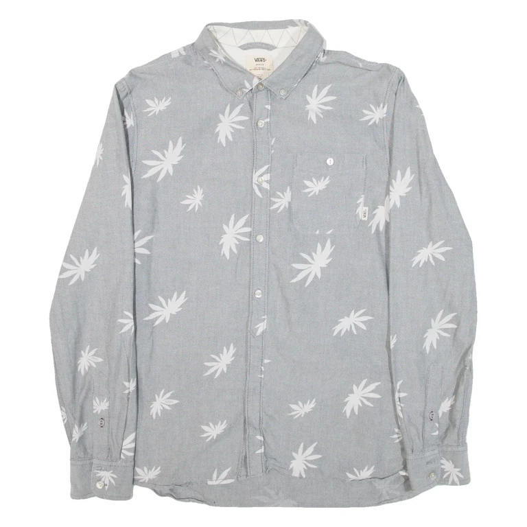VANS Mens Shirt Grey Long Sleeve M
