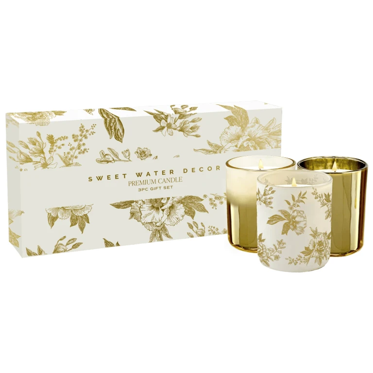 Candle Gift Box Set (Salt and Sea, Island Air, Palo Santo Patchouli)