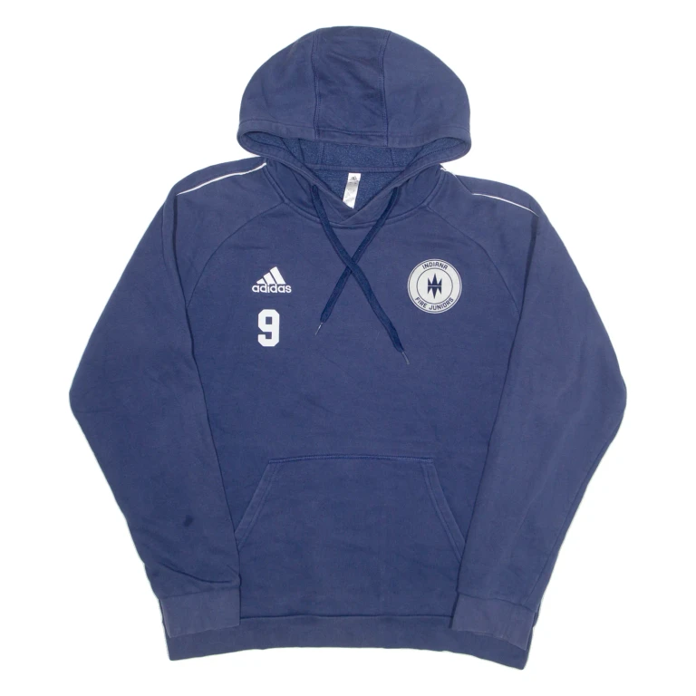 ADIDAS Indiana Fire Juniors Mens Blue Hoodie USA L