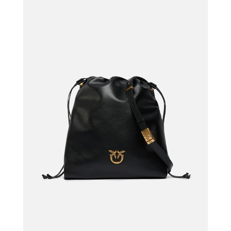 Pinko - Sac porté épaule moyen Slouchy Bag vertical en cuir
