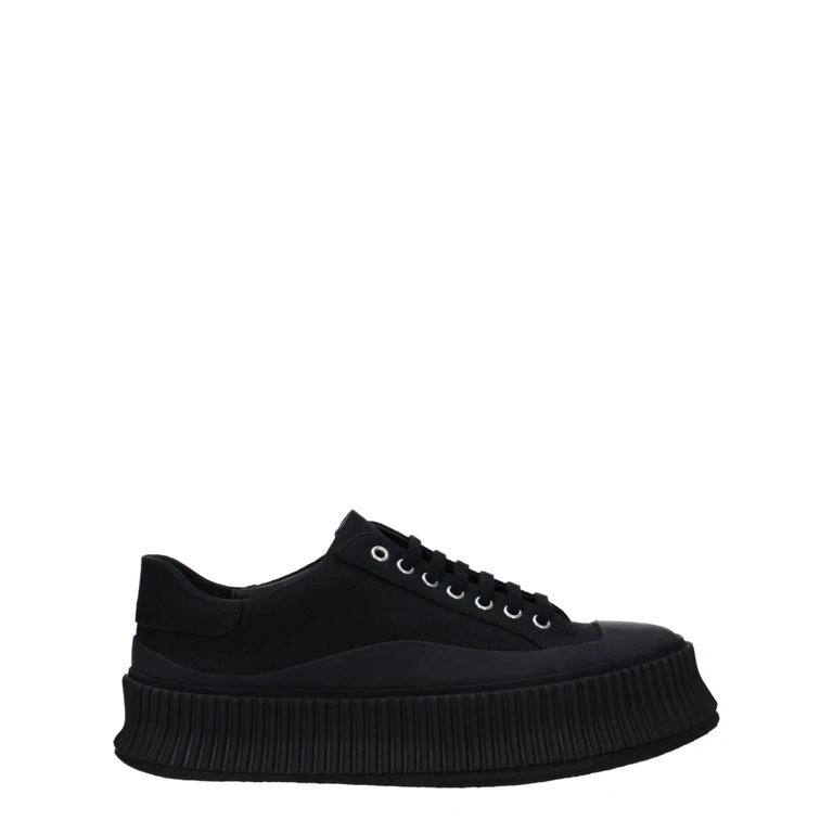 Jil Sander Black Fabric Platform Sneakers - Men