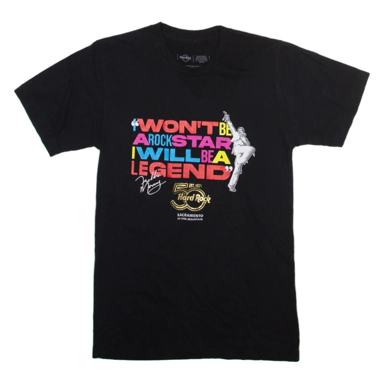 HARD ROCK CAFE Freddie Mercury Mens Band T-Shirt Black S