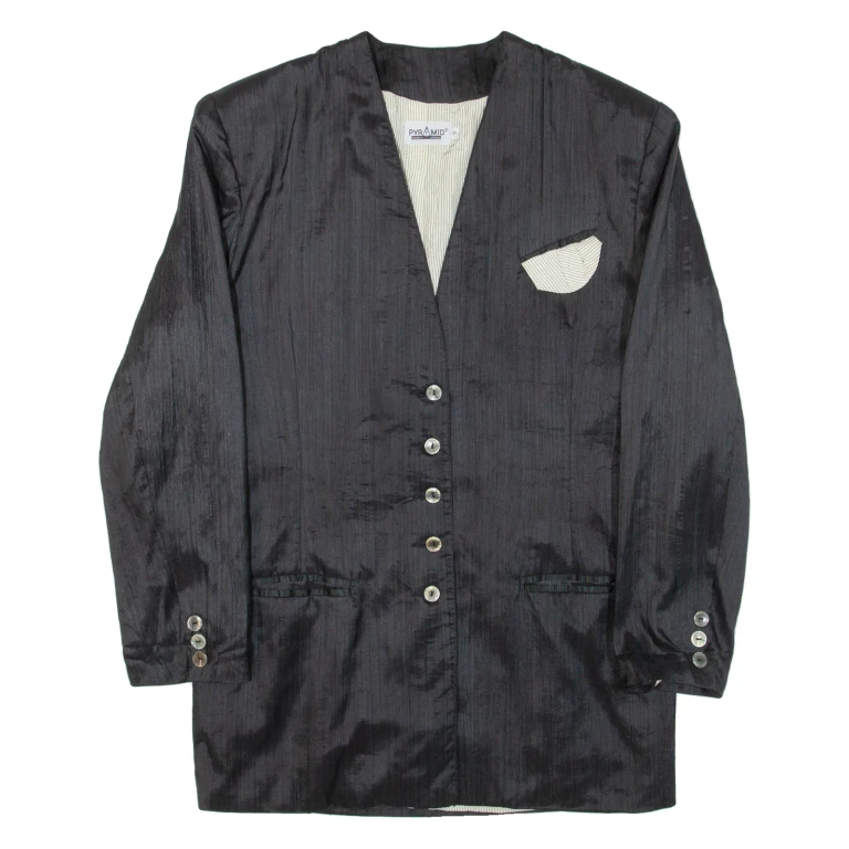 PYRAMID Womens Blazer Jacket Black S