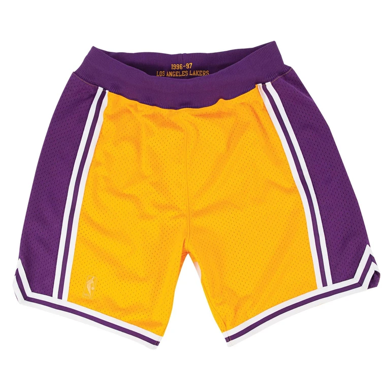 Men's NBA Authentic Shorts Los Angeles Lakers Home 1996-97