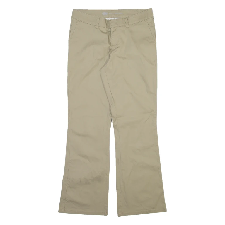 DICKIES Womens Trousers Beige Slim Bootcut W32 L31