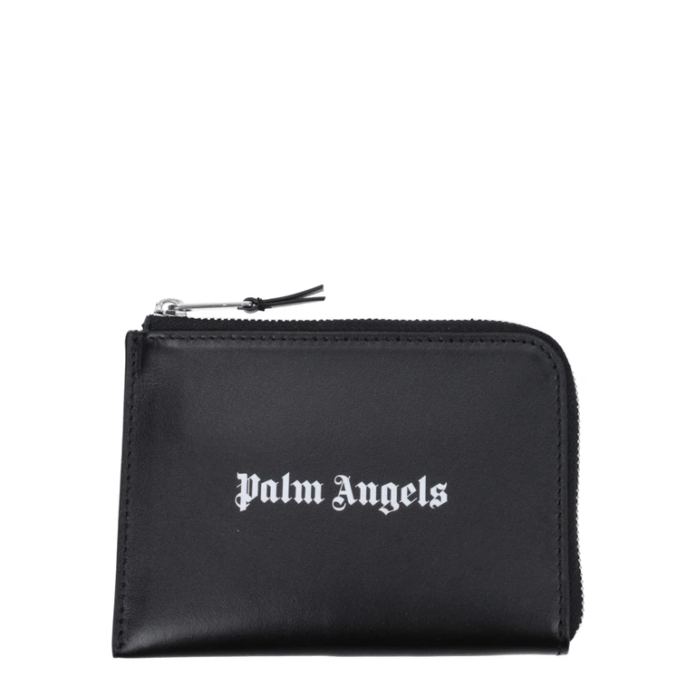 Palm Angels Black Leather Cardholder Accessory - Men