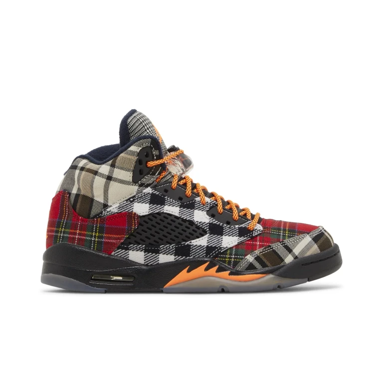 Grade School Retro 5 'Plaid Gs' Sneakers