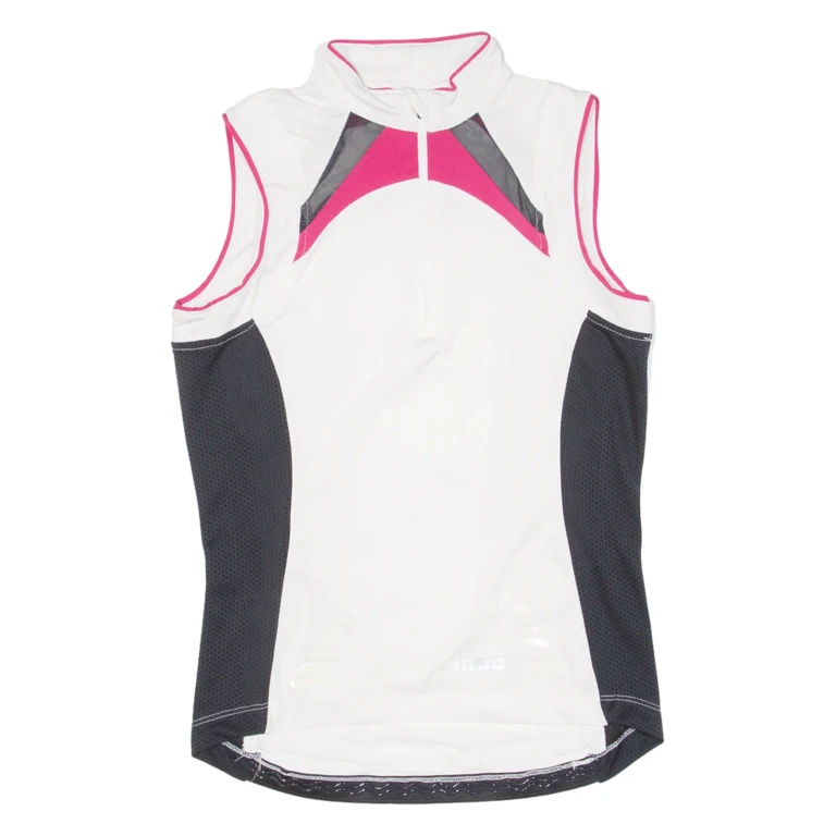 Cycling Womens Jersey Pink Sleeveless 1/2 Zip M